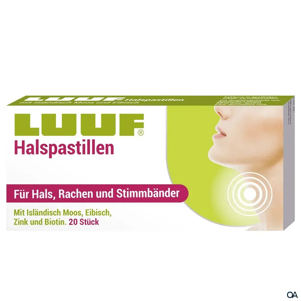 LUUF® Halspastillen mit Isländisch Moos und Eibisch