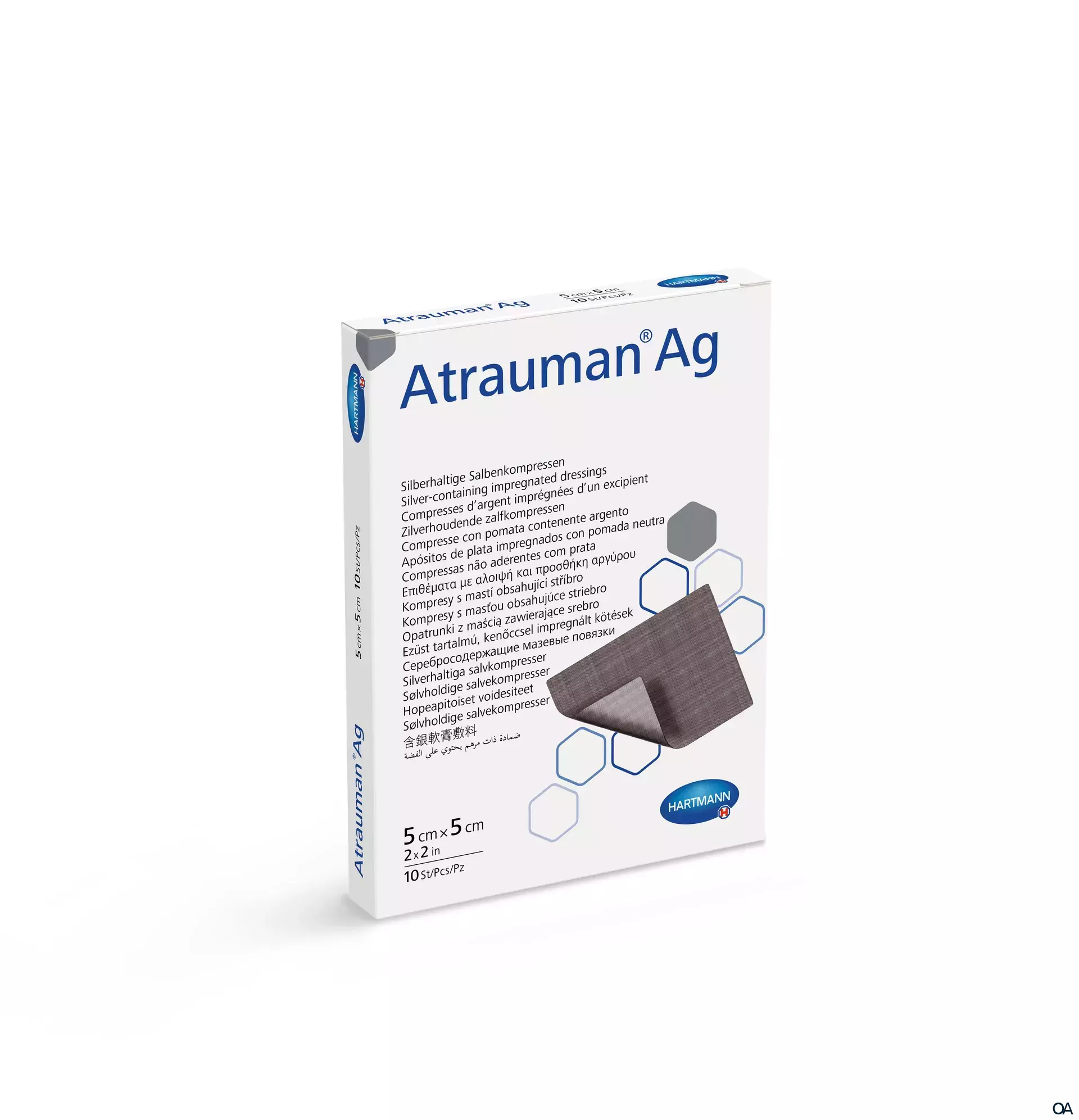 Atrauman® Ag Silberhaltige Salbenkompresse, steril, 5 x 5 cm