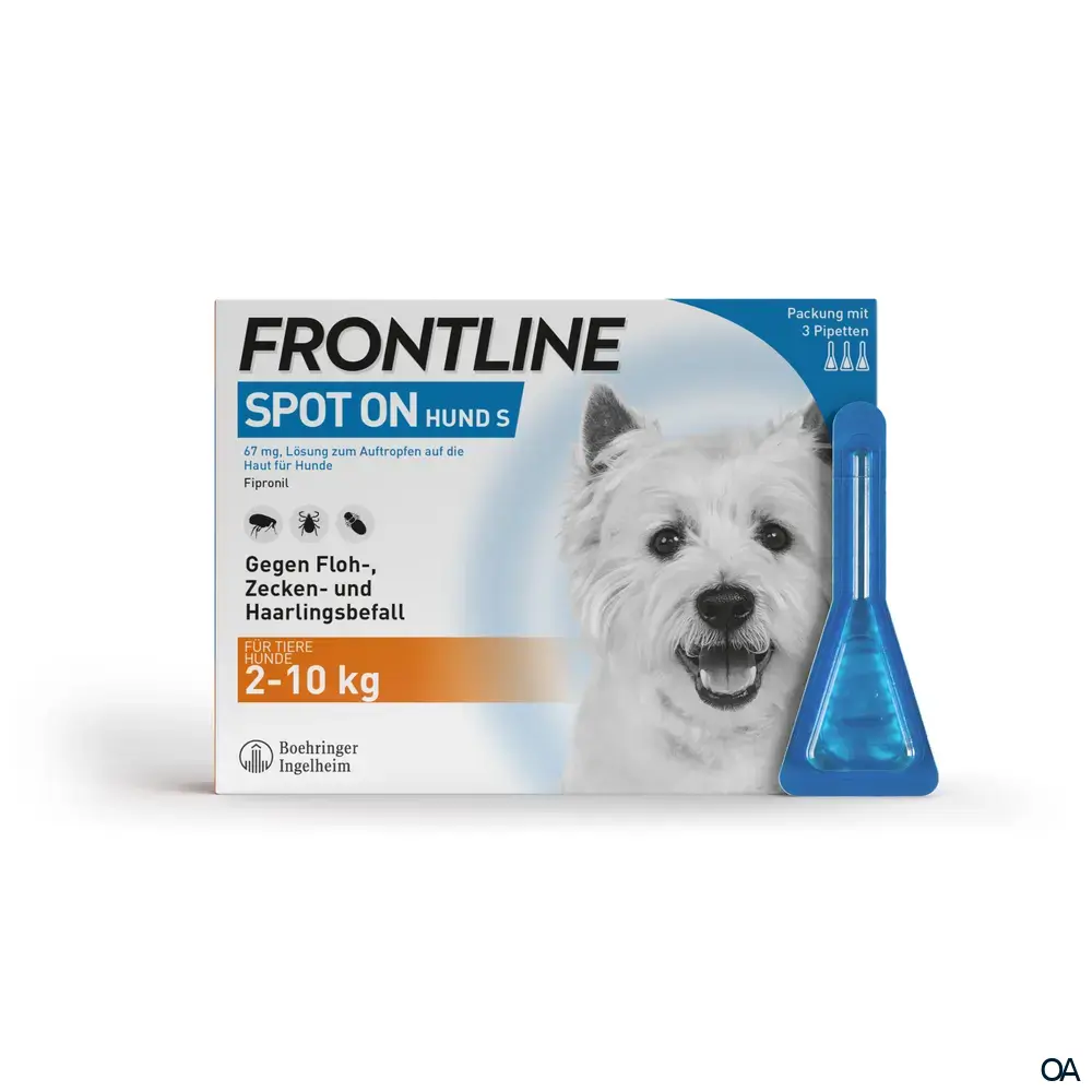 Frontline Spot on Kleine Hunde 67 mg Lösung zum Auftropfen auf die Haut