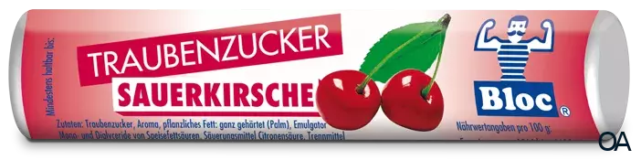 Bloc® Traubenzucker Sauerkirsche Rolle Bloc® Traubenzucker Sauerkirsche Rolle
