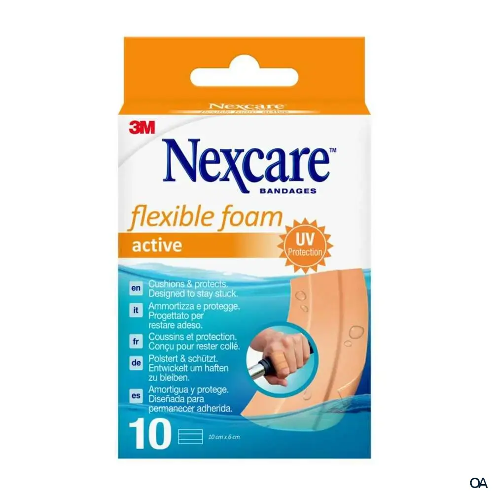 3M Nexcare™ Flexible Foam Active Band Pflaster, 6 x 10 cm 3M Nexcare™ Flexible Foam Active Band Pflaster, 6 x 10 cm