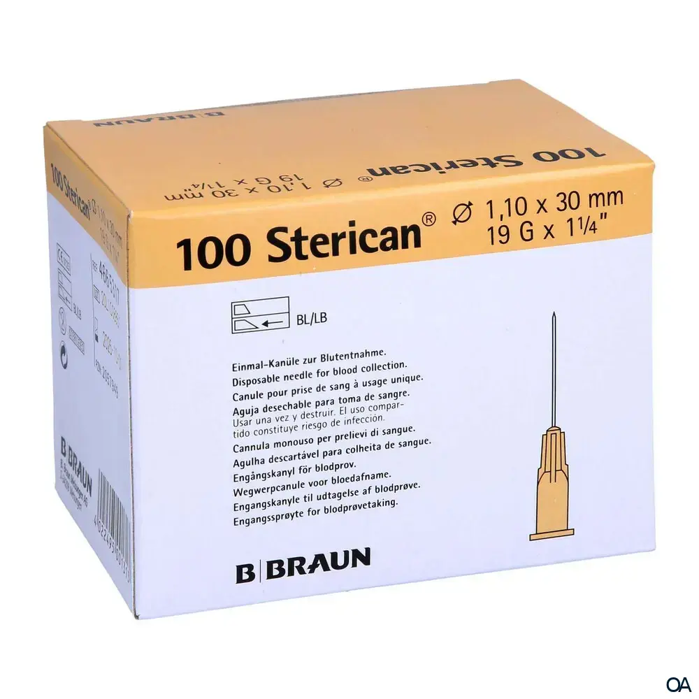 Sterican® Blutentnahme G19 x 1¼", Ø 1,10 x 30 mm, elfenbein Sterican® Blutentnahme G19 x 1¼", Ø 1,10 x 30 mm, elfenbein
