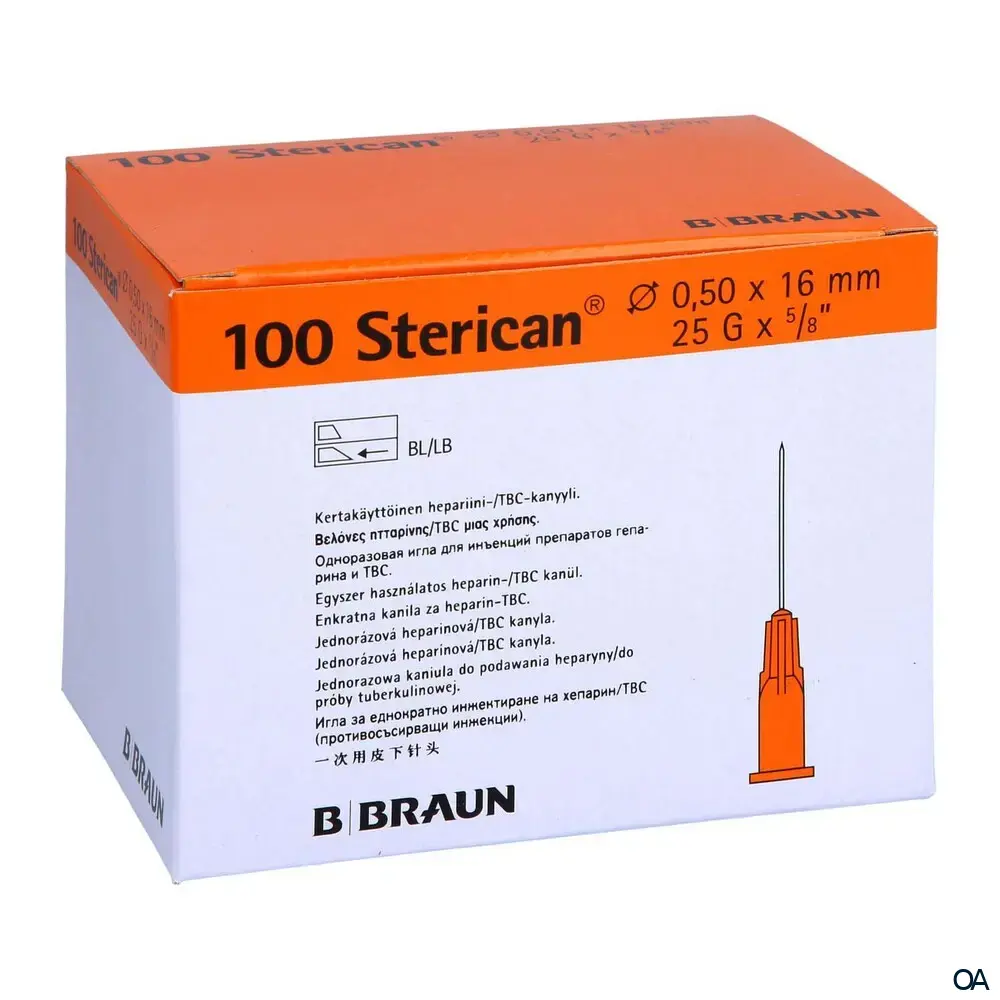Sterican® Heparin/Tuberkulin G25 x 5/8", Ø 0,50 x 16 mm, orange