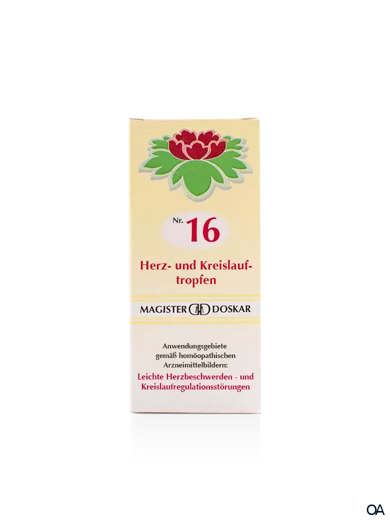 Doskar Tropfen Nr. 16 - Herz- und Kreislauftropfen Doskar Tropfen Nr. 16 - Herz- und Kreislauftropfen