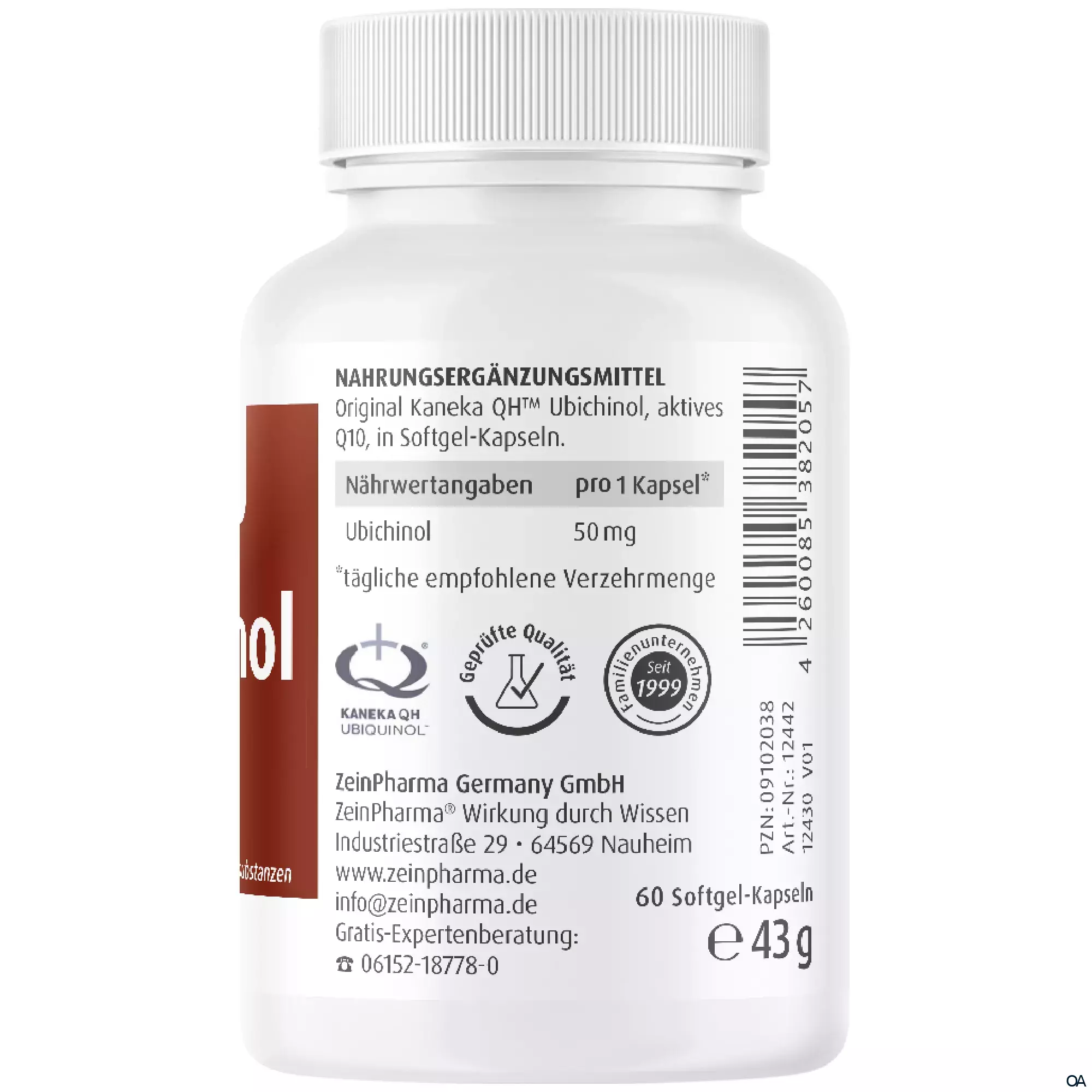 ZeinPharma Coenzym Q10 Ubichinol 50 mg Softgel-Kapseln