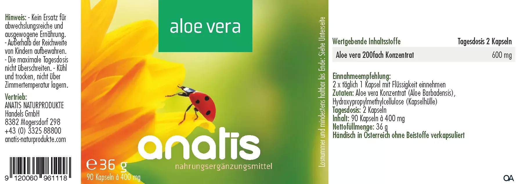 anatis Aloe Vera Kapseln