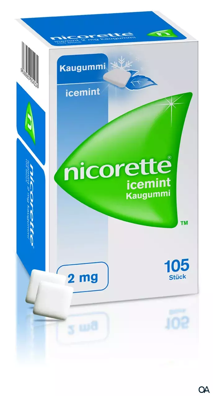 Nicorette® Icemint 2 mg - Kaugummi zur Raucherentwöhnung Nicorette® Icemint 2 mg - Kaugummi zur Raucherentwöhnung