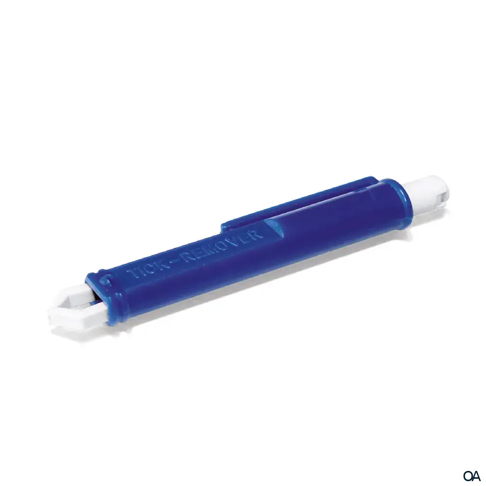 Zeckenzange mit Clip, blau