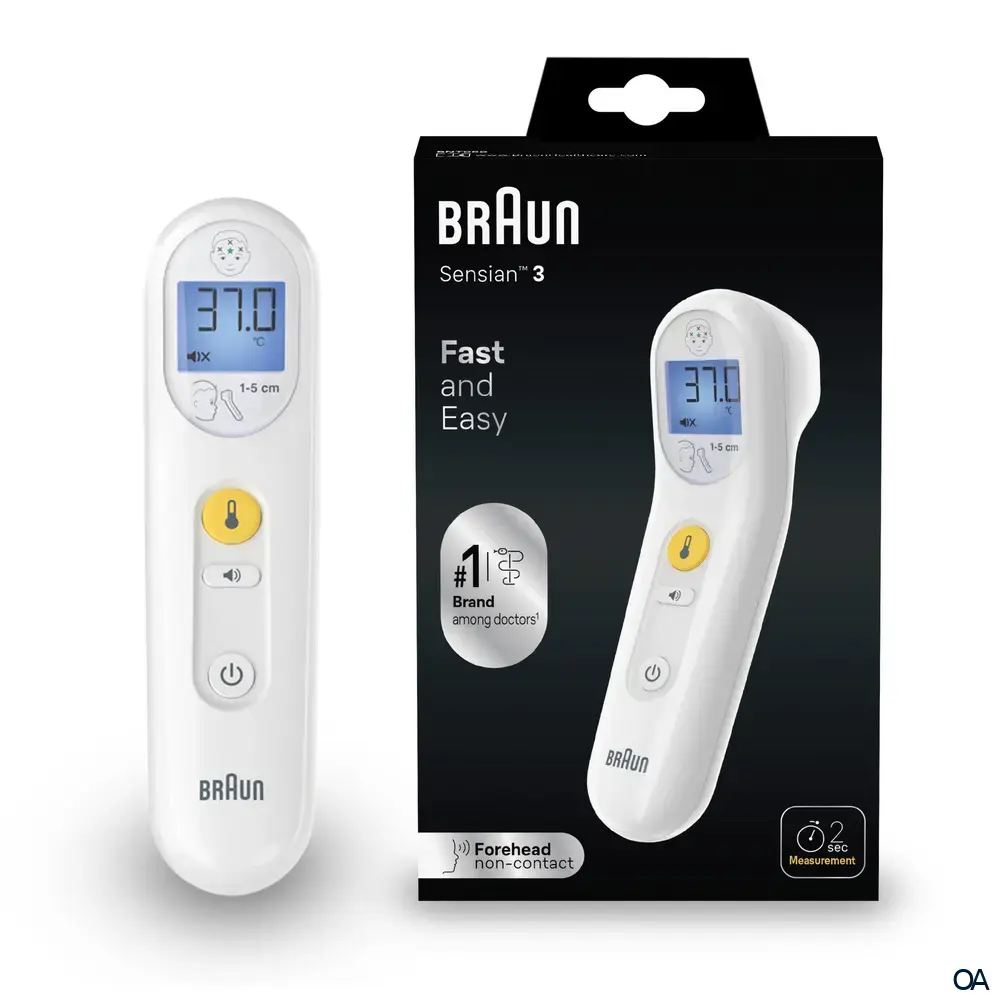 Braun Sensian™ 3 Kontaktloses Thermometer – BNT050 Braun Sensian™ 3 Kontaktloses Thermometer – BNT050