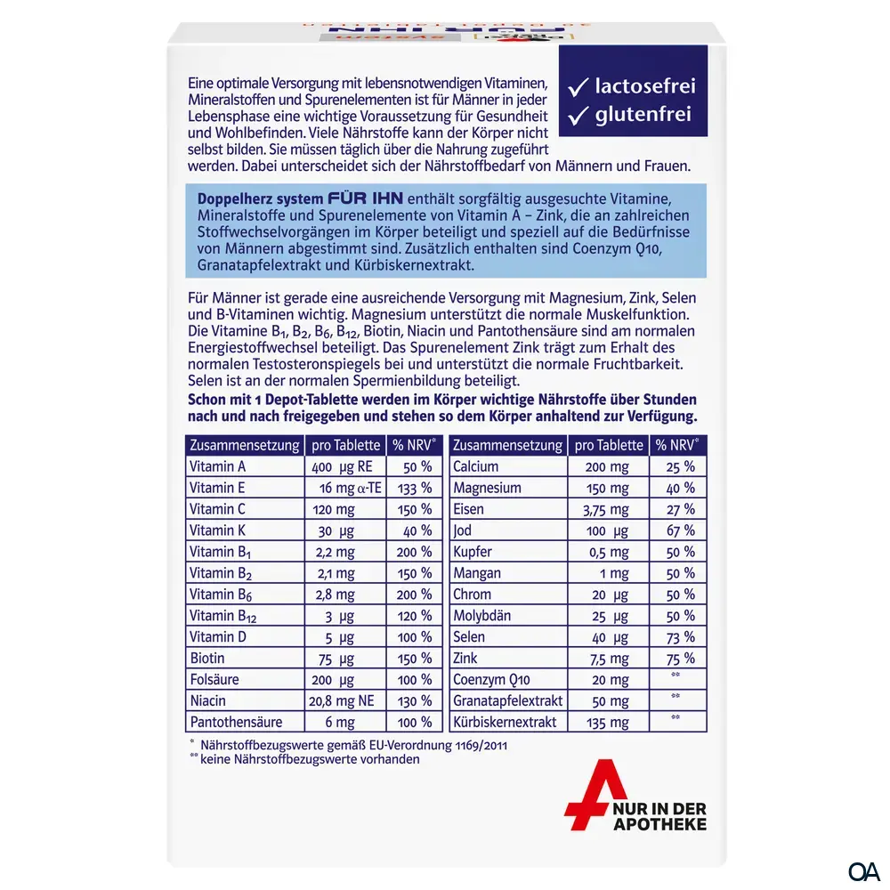 Doppelherz system Für Ihn Depot-Tabletten