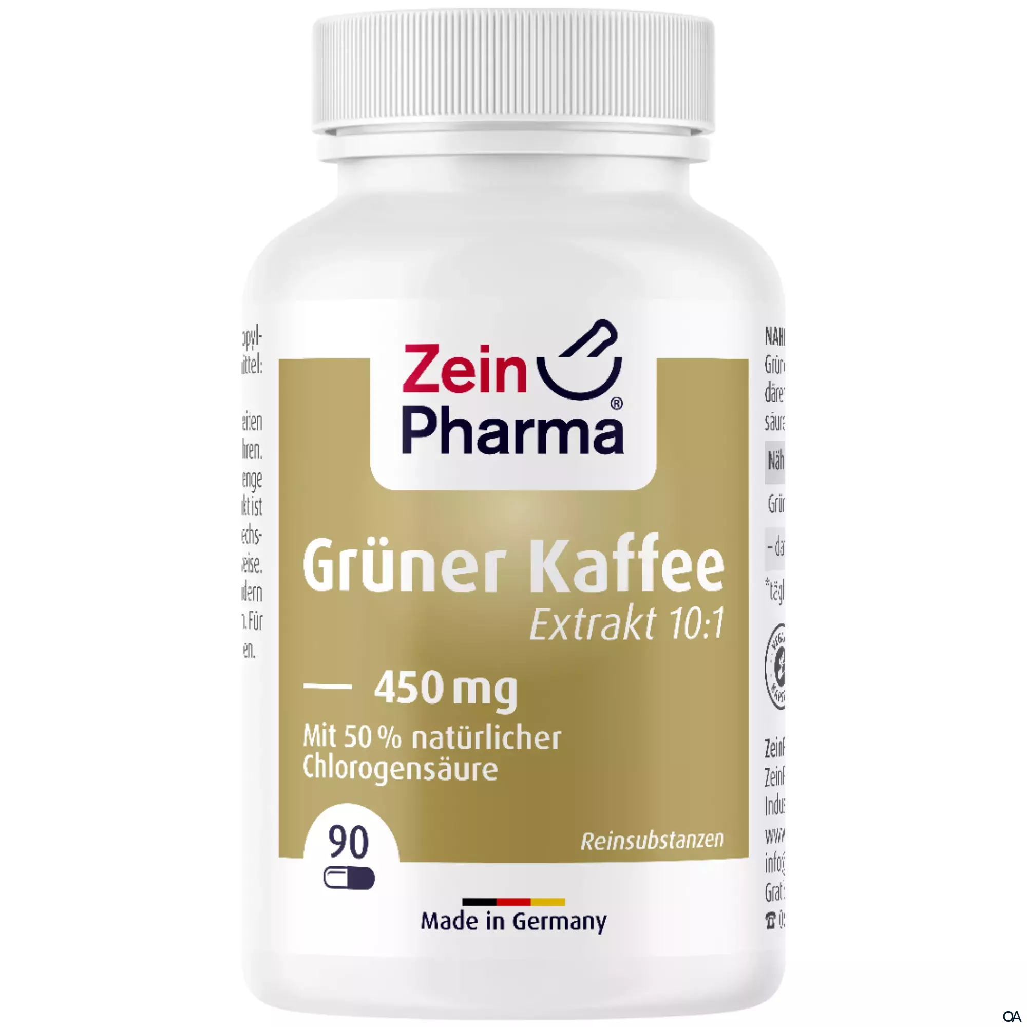 ZeinPharma Grüner Kaffee Extrakt 450 mg Kapseln