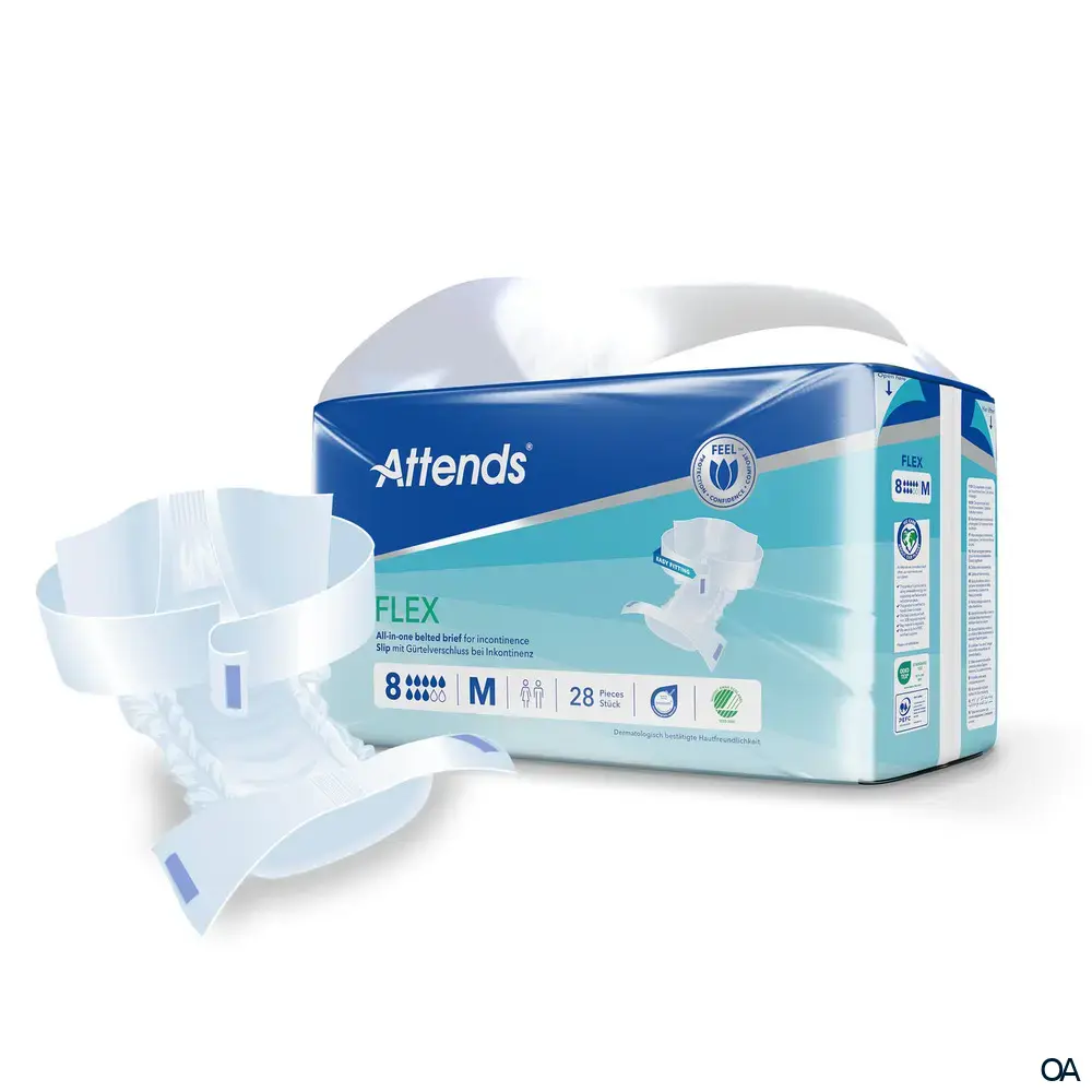 Attends Flex 8 M Slips mit Gürtelverschluss bei Inkontinenz Attends Flex 8 M Slips mit Gürtelverschluss bei Inkontinenz